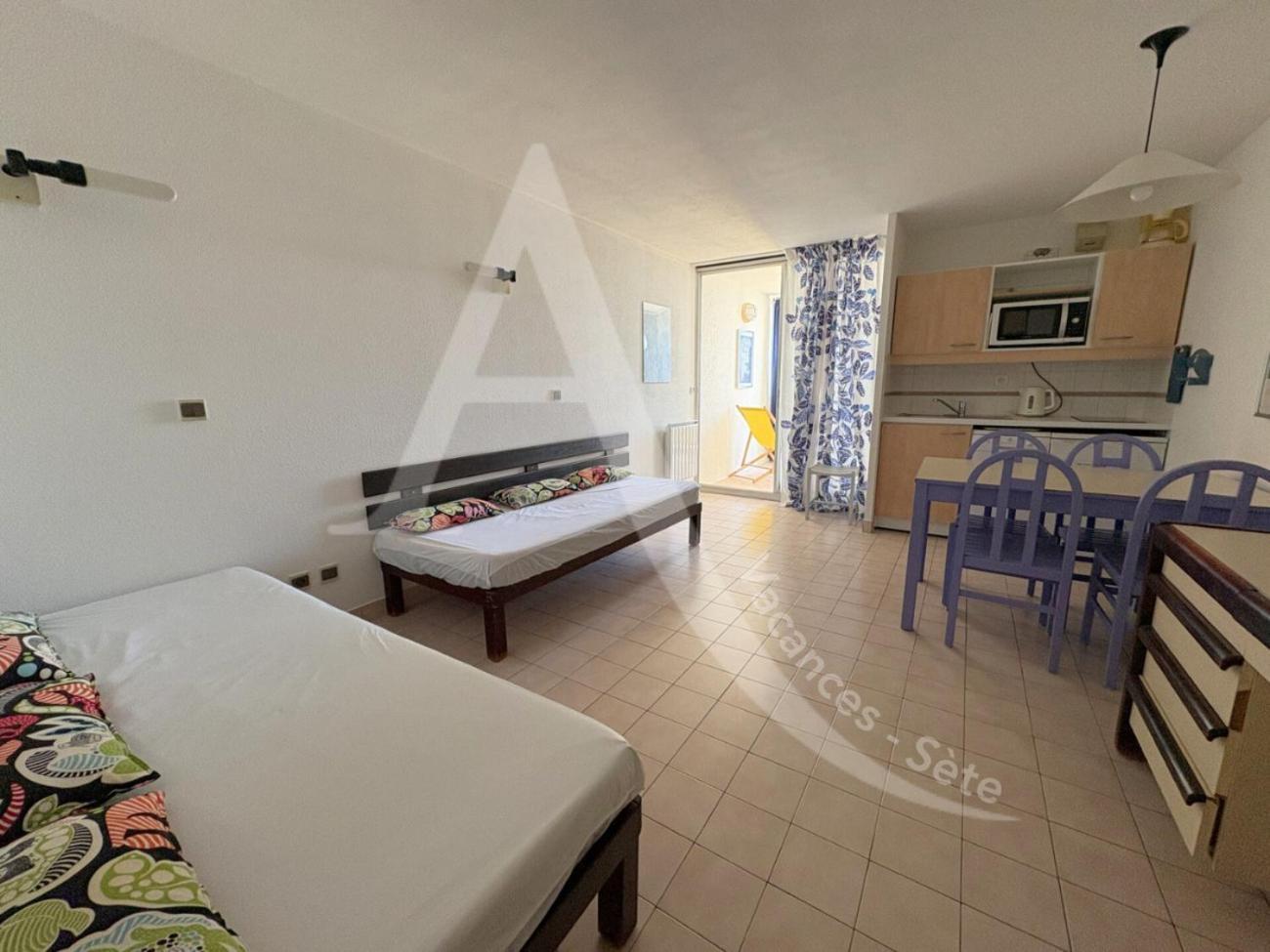 Studio Vue Mer Avec Pkg, Piscine, Tennis, Plage Direct Sète Buitenkant foto