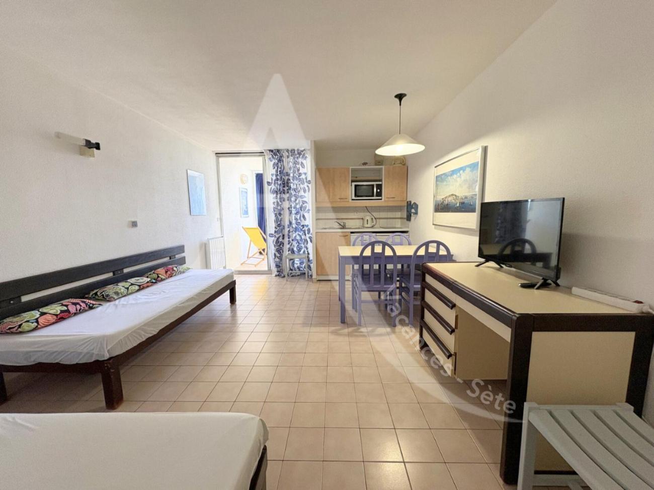 Studio Vue Mer Avec Pkg, Piscine, Tennis, Plage Direct Sète Buitenkant foto